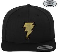 Black Adam Lightning Patch Snapback Cap Black