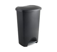 (Black) Addis 50 Litre Pedal Waste Bin - Various Colours