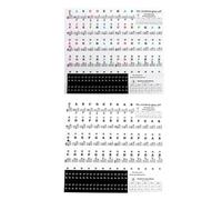 Black Adhesive Piano Keyboard Stickers 2 Sheets for Piano