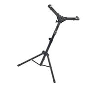 Black Adjustable 12 Inch Dumb Drum Stand for Snare Drum | Iron and Abs Build, Portable Foldable Profile, Suited to Practice Pad Use and People of Different Heights
