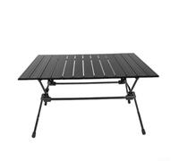 Black Adjustable Camping Table, Lightweight AluMiniatureum | Lightweight Alloy, 3-level Height 24-52cm, Anti-slip for surface, Compact Fold With Carry Bag, Ideal For Picnic BBQ