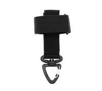 Black, Adjustable Glove Holder Clip, Multifunctional Nylon Grabber with Hook for Police, Firefighters, and Workers