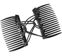 Black Adjustable Magic Hair Clip Combs,Stretchy Double Comb Hair Clip,No Crease Hairs Pins Double Slides Hairpins Combs Women Hair Styling Magic Hair Comb for Women Accessories,Styling Tools
