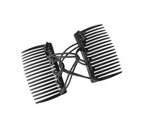 Black Adjustable Magic Hair Clip Combs,Stretchy Double Comb Hair Clip,No Crease Hairs Pins Double Slides Hairpins Combs Women Hair Styling Magic Hair Comb for Women Accessories,Styling Tools