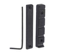 Black Adjustable Slotted Nut Bass Bridge for Five Strings - Complete Replacement Set with Saddle and 1.5mm Wrench, Guitar Accessories for Repair and Replacement, Modern Design