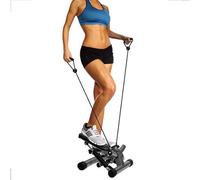 Black Adjustable Stepping Machine&step Counter,with Resistance Bands,balancefrom