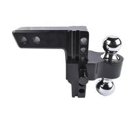Black Adjustable Trailer Hitch, Fits 2-Inch Receiver, 6-Inch Drop/Rise Aluminum Drop Tow Hitch For Heavy Duty Versatile Compatibility