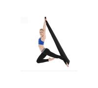 (Black) Aerial Yoga Hammock Premium Silk Swing Antigravity Belts