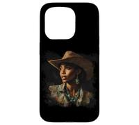 Black African American Art Painting Woman Cowgirl Rodeo Case for iPhone 15 Pro