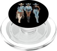 Black African American Cowgirl Western Country Texas Rodeo PopSockets PopGrip for MagSafe