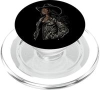 Black African American Cowgirl Western Country Texas Rodeo PopSockets PopGrip for MagSafe