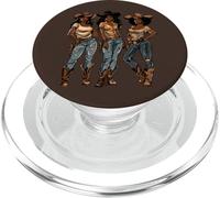 Black African American Cowgirl Western Country Texas Rodeo PopSockets PopGrip for MagSafe