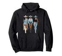 Black African American Cowgirl Western Country Texas Rodeo Pullover Hoodie