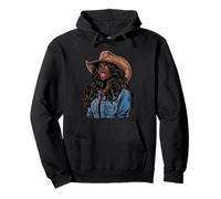 Black African American Cowgirl Western Country Texas Rodeo Pullover Hoodie