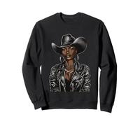 Black African American Cowgirl Western Country Texas Rodeo Sweatshirt