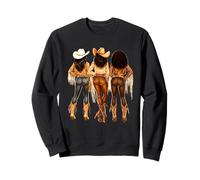 Black African American Cowgirl Western Country Texas Rodeo Sweatshirt
