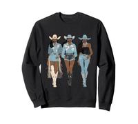 Black African American Cowgirl Western Country Texas Rodeo Sweatshirt