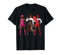 Black African American Cowgirl Western Country Texas Rodeo T-Shirt