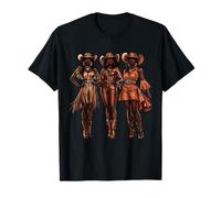 Black African American Cowgirl Western Country Texas Rodeo T-Shirt