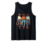 Black African American Cowgirl Western Country Texas Rodeo Tank Top