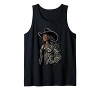 Black African American Cowgirl Western Country Texas Rodeo Tank Top