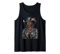 Black African American Cowgirl Western Country Texas Rodeo Tank Top