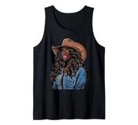 Black African American Cowgirl Western Country Texas Rodeo Tank Top