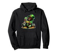 Black African American Leprechaun Saint Patrick's Day Pullover Hoodie