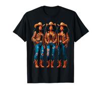 Black African American Western Cowgirl Country Texas Rodeo T-Shirt