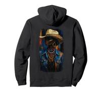 Black Afro American Cowgirl With Cowboy Hat Painting Pullover Hoodie