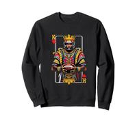Black Afro American Player - King Of Hearts Football Poker Sweatshirt