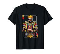 Black Afro American Player - King Of Hearts Football Poker T-Shirt