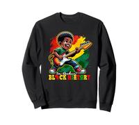 Black Afro Boy I'm Rockin' Black History Month Guitarist Sweatshirt