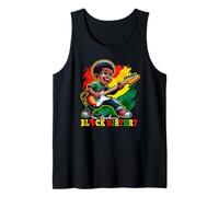 Black Afro Boy I'm Rockin' Black History Month Guitarist Tank Top