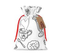 Black Afternoon Tea Gift Bag with Handles and tag, Perfect for Christmas, Birthday, Wedding or Daily Gift - (M)
