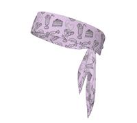 Black Afternoon Tea Printing 1 Pieces Headband Hair Band Unisex Dry Head Tie Sport Band For Basketball Running Tennis