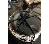 Black Agate Silver Edge, Gilded, Microcrystalline Quartz Premium Coasters (Set of 4) Gift
