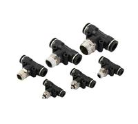 Black Air Hose Fittings 1/8 1/4 3/8 1/2 4mm/6mm/8mm/10mm PL SL Tube Connector Pneumatic Quick Coupling Pipe Hose Fitting 1Pcs(6-04 (6mm-1l2),SL)