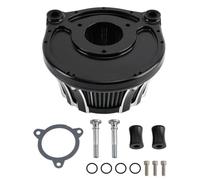 Black Air Intake Filter Compatible With FLHX Street Touring Road King Models 2008 To 2016