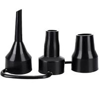 Black Air Pump Replacement Nozzles, 3 Sizes Inflatable Pump Nozzles Head, Plastic Pump Nozzles, Air Pump Inflator Adaptor Accessory for Partial Air Bed, Air Mattress