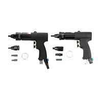 Black Air Riveter Gun Pull Nut Air Nutsert Gun Anti-Slip Handle Automatic Pneumatic Riveting Nut Gun Tool for Metal Plate Pipe (M6/M8)