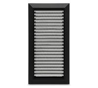Black Air Vent Grille, 140mm x 280mm, with Removable Front Grill, Integrated Mesh and Mounting Collar, for Kitchen, Bathroom, Garage