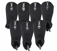 Black All Hybrid Headcover Set 4 5 6 7 8 9 Pw Golf Club Covers Head Cover Neoprene Mesh Complete