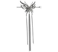 Black Alloy Pearl Butterfly Hair Stick for Women Retro Classic