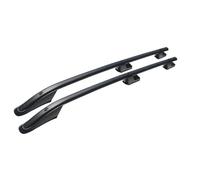 Black Alu Roof Rack Rails Side Bars Set To Fit L2H1 Transit Custom LWB (2012-2022)