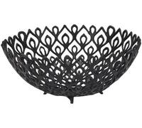 Black Aluminium Cast Large Lattice Bowl