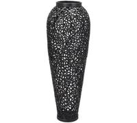 Black Aluminium Cast Lattice Large Vase