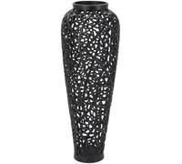 Black Aluminium Cast Lattice Vase