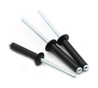 Black Aluminium Dome Round Head Pop Open Hollow Pull Blind Rivet Decoration Nail Rebite Bolt Dropper GB12618 lingli(M4 10pcs,6mm)
