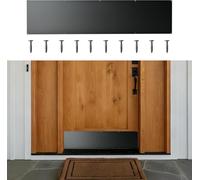 Black Aluminium Door Kick Plate 86 × 20 cm (34 × 8 inch), Bottom of Door Protector, 1.5mm Thick Heavy Duty Kick Plate for Exterior Wooden & Metal Doors, Includes Screws